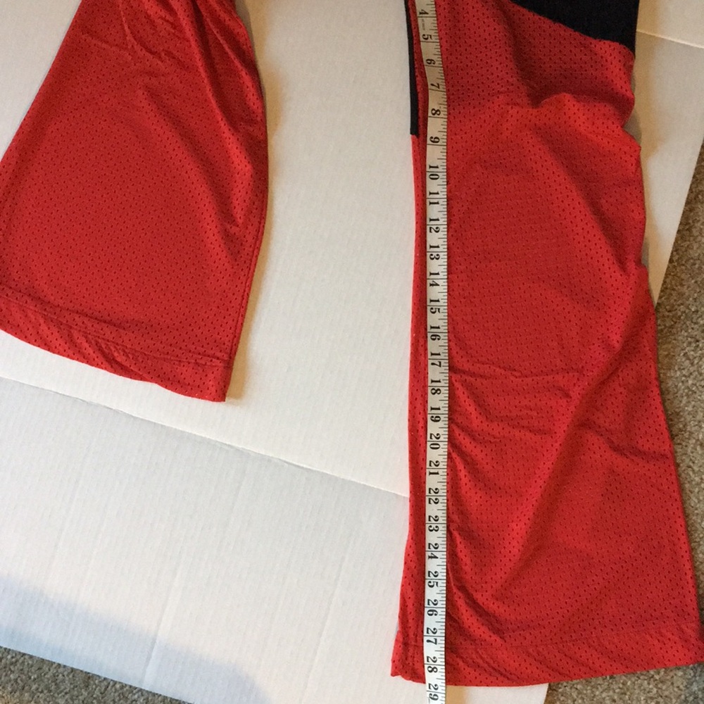 NWT Zumba Yoga pants retro look from 70’s vibe. Black and red color block. - Picture 12 of 13
